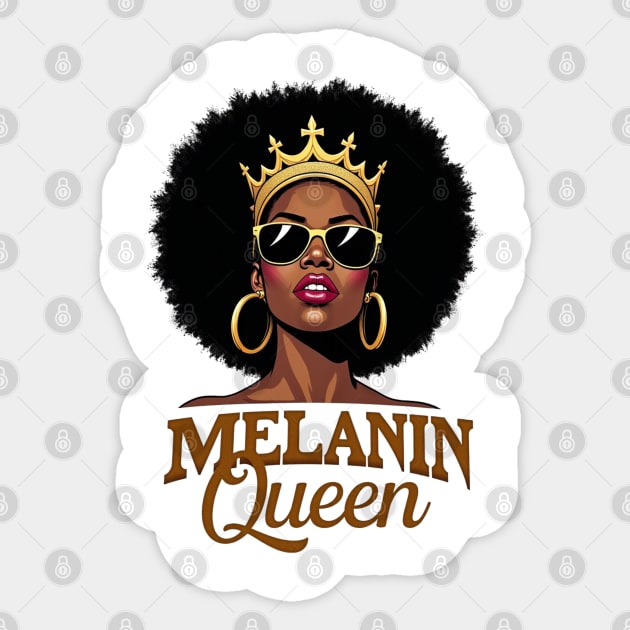 Melanin Queen Sticker by UrbanLifeApparel